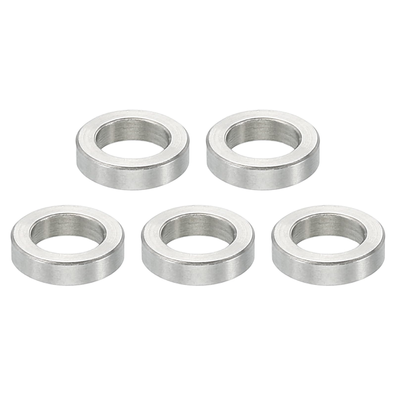 PATIKIL M5 Stainless Steel Spacers, 5 Pcs Metal Spacer Stainless Steel 5.1mm ID x 8mm OD x 2mm L Stainless Steel Spacer Screw Standoff Round for 1/5inch or M5 Screw Bolts