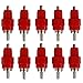 OOOUSE 10 Pack Fowl Water Nipple Drinker Chicken Feeder Poultry Hen Screw In Style,Red