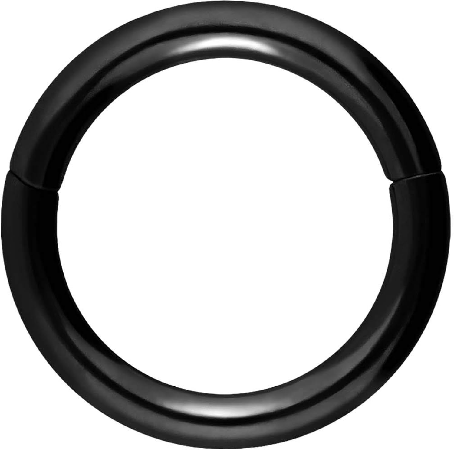 PIERCINGLINE Segment Ring Clicker made of surgical steel - Piercing in Black - Size: 1.2 mm bar thickness