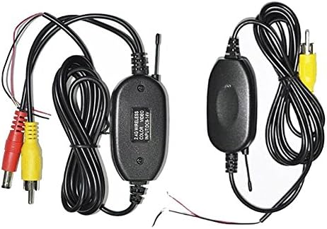 LOSKA Rear View Video Transmitter and Receiver Kit 2.4GHZ RCA Wireless for Car Reversing Camera and Backup Monitor