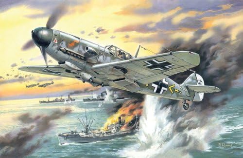 ICM 48104 48104-Messerschmitt BF 109F-4/B, WWII German Fighter Bomber, Assorted, assorted colours, Mittel