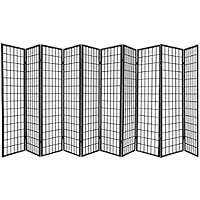 Panel Shoji Screen Room Divider 3 - 10 Panel (10 panel, Black, White, Cherry , Natural)