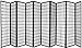 10 Panel Room Divider Square Design - Black
