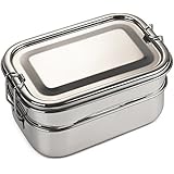 Bare Ware Three Layer Stainless Steel Lunch Box Set - Eco Friendly Food Container Bento with Tray - For Adults and Kids