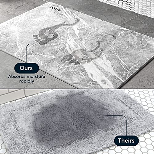 SUTERA Stone Bath Mat, Diatomaceous Earth Shower Mat, NonSlip Super