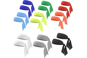 Ukontagood 18 Pack Heads Tie Headband, Sport Athletic Sweatbands for Tennis Basketball Running Karate for Men Women Youth Kids