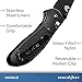 Benchmade - Griptilian 551 Folding Knife, Plain Drop-Point, Coated Finish, Black Handle