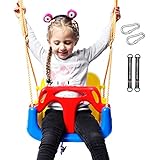 RedSwing 3-in-1 Baby Swing Seat, Toddler Swing, Anti-Flip Snug & Secure Detachable Infants to Teens Kids Swing Seat for Outside Playground, Blue