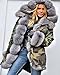Roiii Winter Women Warm Fleece Hood Parka Overcoat Coat Long Fishtail Jacket Top