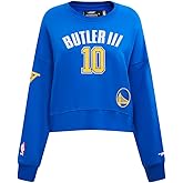 Pro Standard NBA womens Womens Nba Golden State Warriors Classic Player Brushed Back French Terry Crewneck Sweatshirt