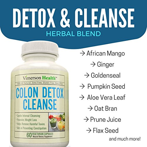 Colon Detox Cleanse \u0026 Weight Loss Supplement  100% All Natural, NonGmo, Gluten Free. Works for 