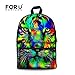 FOR U DESIGNS Camouflage Tiger Wolf Printed School Book Bag for Boys Girls