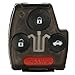KeylessOption Keyless Remote Uncut Key Fob Shell Button Pad With Chip Slot For OUCG8D-380H-A