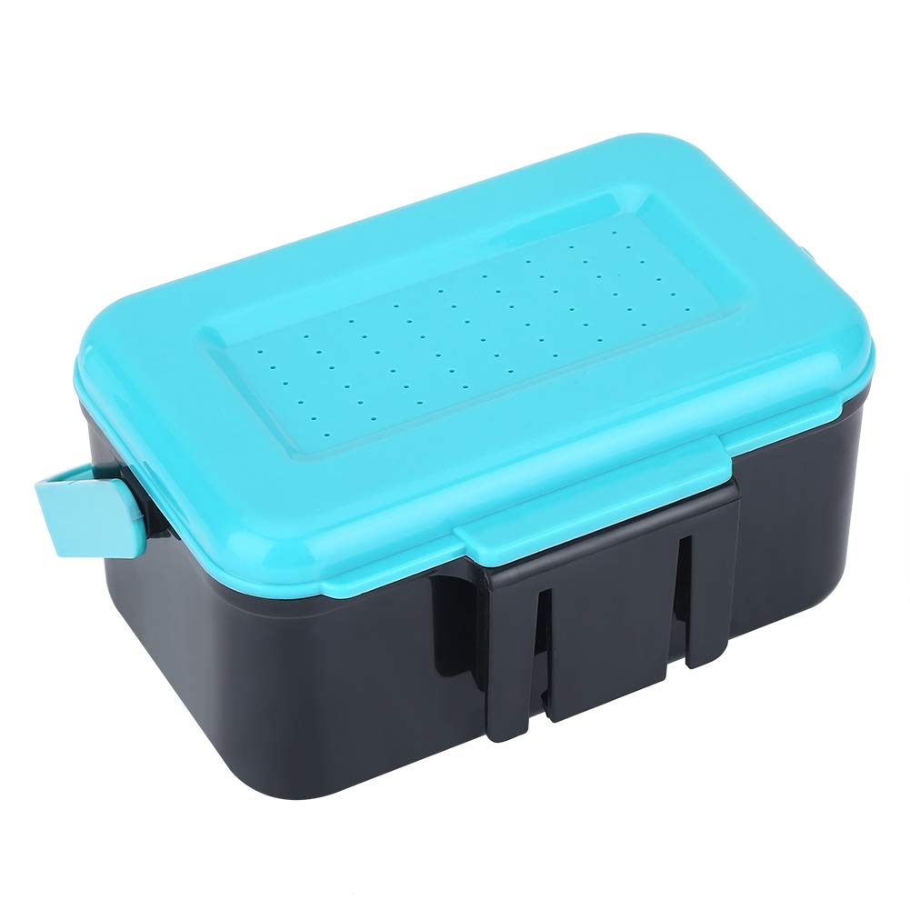 KIMISS Fishing Worm Boxes Portable ABS Plastic Fishing Bait Holder Box Worm Earthworm Lure Storage Case With Clip