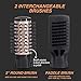 Hot Air Brush Kit for Styling and Frizz Control, with One Detachable 3-in-1 Negative Ion Hair Straightening Brush and 2 inches Auto-rotating Curling brush, 1200W, Blackthumb 3