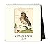 Cavallini 2017 Vintage Owls Desk Calendar