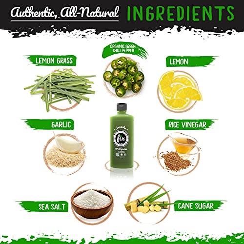 Fix Hot Sauce, Sriracha Sauce Lemongrass & Green Chili Peppers