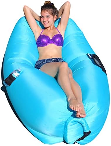 CORLAY- Inflatable Lounger Air Filled Balloon Furniture with Carry Bag. Inflates in Seconds. Hangout as Lounge Chair, Bean Bag, Air Hammock, Sofa, Couch, Kaisr Original Air Bag