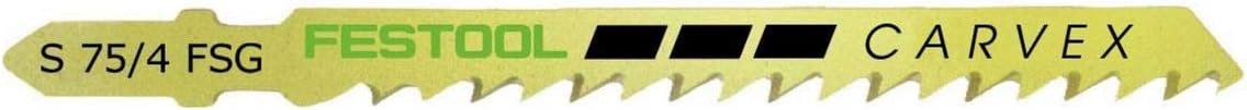 Festool 204316 Jigsaw Blade 5-Pieces, 4 mm Tooth Pitch, 75 mm Tooth Length, Green, Size - Image 3