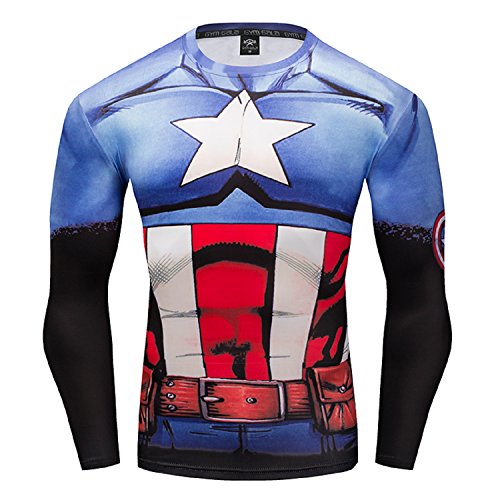 Captain America Shirt Outdoor Sports 
