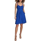 Kensie Womens Sleeveless Knee-Length Textured Woven Dress