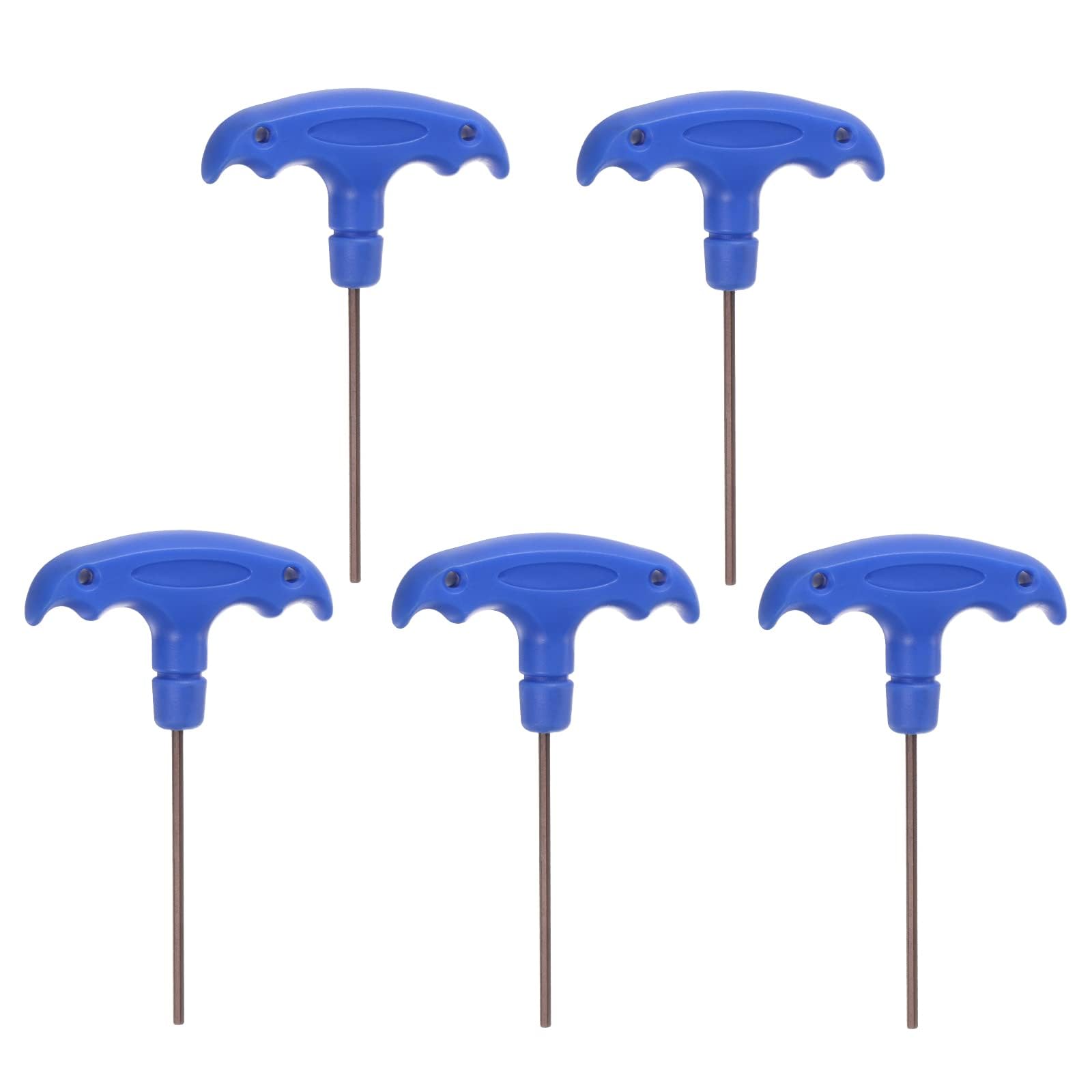 TOP-VIGOR 5Pcs H2.5 T-Handle Hex Key Wrench, 2.5mm S2 Steel T-Key Inner Hexagon Spanner Allen Key Allen Key Repair Tool