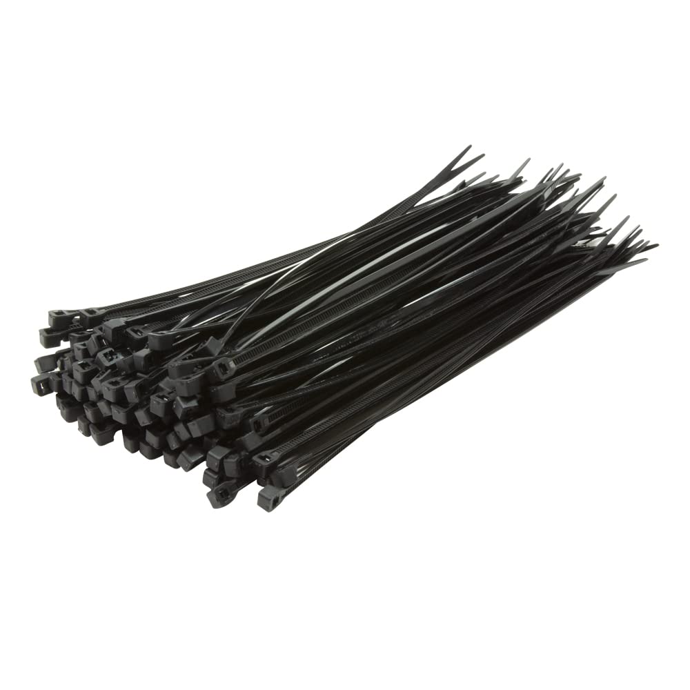 Logilink KAB0001B Ladder Cable Tie Nylon Black 100 Pieces – Cable Ties (Ladder Cable Tie, Nylon, Black, V2, 10 cm, 2.5 mm)