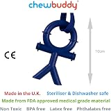 Chewbuddy Sensory Stickman & Lanyard Blue 10cm x 6cm CE UKCA view 4