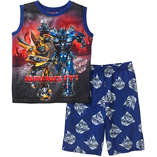 AME Transformers Optimus Prime and Bumblebee Pajama Shorts Set Size 10/12
