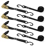 YITAMOTOR Ratchet Tie Down Straps 4 Pack 1,823lb Break Strength 15 Ft Cargo Straps Cambuckle Alternative for Moving Appliances Motorcycles Atvs Towing