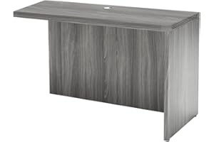 Safco Mayline AR4224LGS Aberdeen Return 42"W x 24"D for use with Credenza, Desk or Extended Corner Desk, sold separately, Gray Steel Tf