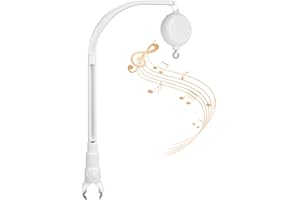 DIY 23 inches Crib Mobile arm with Crib Mobile Motor,Mobile arm for Crib Baby Mobile Hanger with 3 Modes Music Box（Rotating &