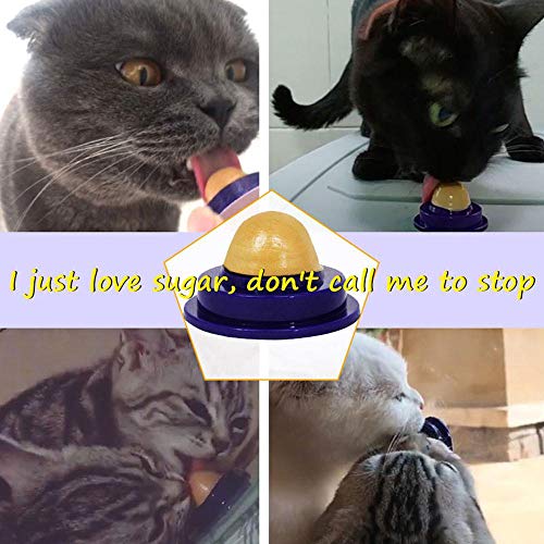 AUOKER Cat Treats Catnip Sugar, Catnip Cat Snacks Licking with Isinglass and Trace Elementsfor for Kittens Cats Pet, Interactive Solid Nutrition Gel Energy Ball with Catnip Toys (Catnip, 1pc)