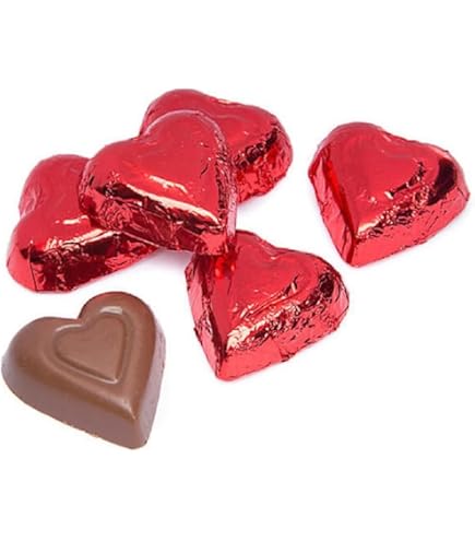 Fine Foil Covered Silver Chocolate Hearts - 1 LB - View #6