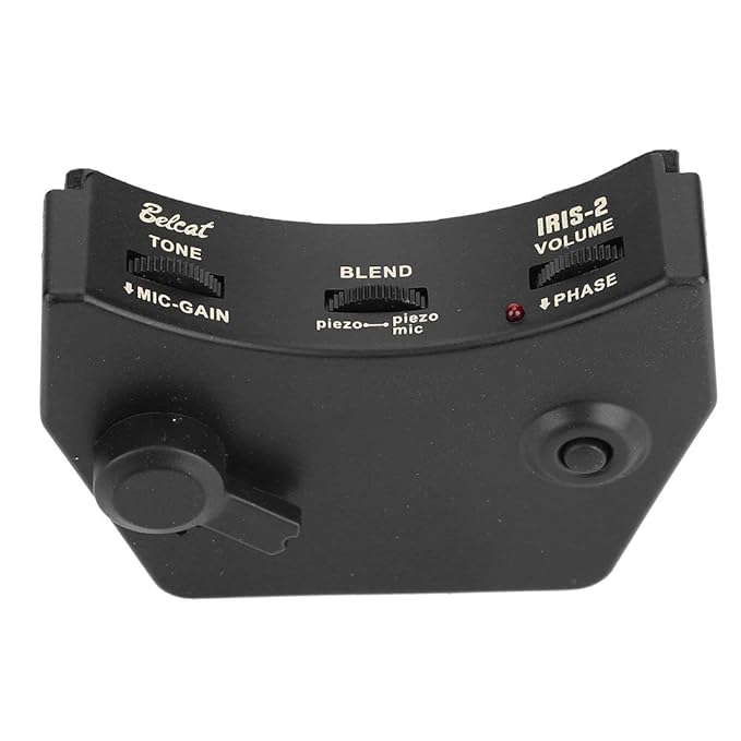 Dilwe Akustikgitarren-Preamp-Tonabnehmer, Gitarren-Schallloch-Preamp mit Brückentransducer Piezo-Kabelabnehmer Resonanzbox Mi