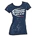 Bud Light Women's Navy Burnout Tee Shirt