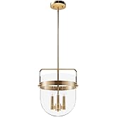 Hunter - Karloff 3-Light Alturas Gold, Medium Size Pendant Light, Dimmable, Casual Style, Urn Shaped, for Bedrooms, Kitchens,