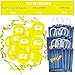 Video Game Party Supplies - Favor Bags & Yellow V Balloons - Supply Drop Box Decorations for Kids Boys Birthday - Pack of 12