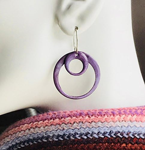 Purple Dangle Earrings in Pantone 2018 Ultra Violet Colors