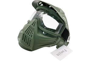 FANJIN Paintball Mask, Airsoft Mask, Tactical Masks Full Face Gear with Goggles Impact Resistant for Hunting CS Survival Games Halloween Cosplay and Outdoor Activities