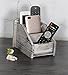 Superbpag Remote Control Organizer 3 Slot Rustic Wood Office/Home Desk Organizer Caddy