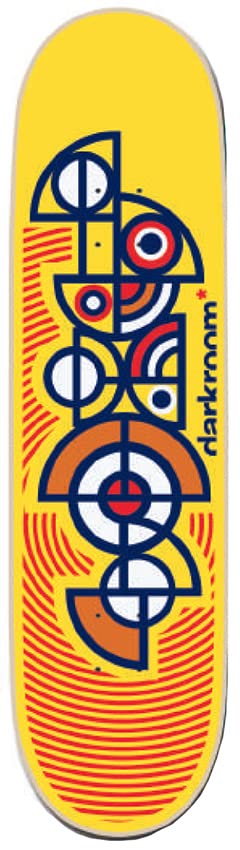 Gigahertz Skateboard Deck Yellow 8.25 x 32, Multi