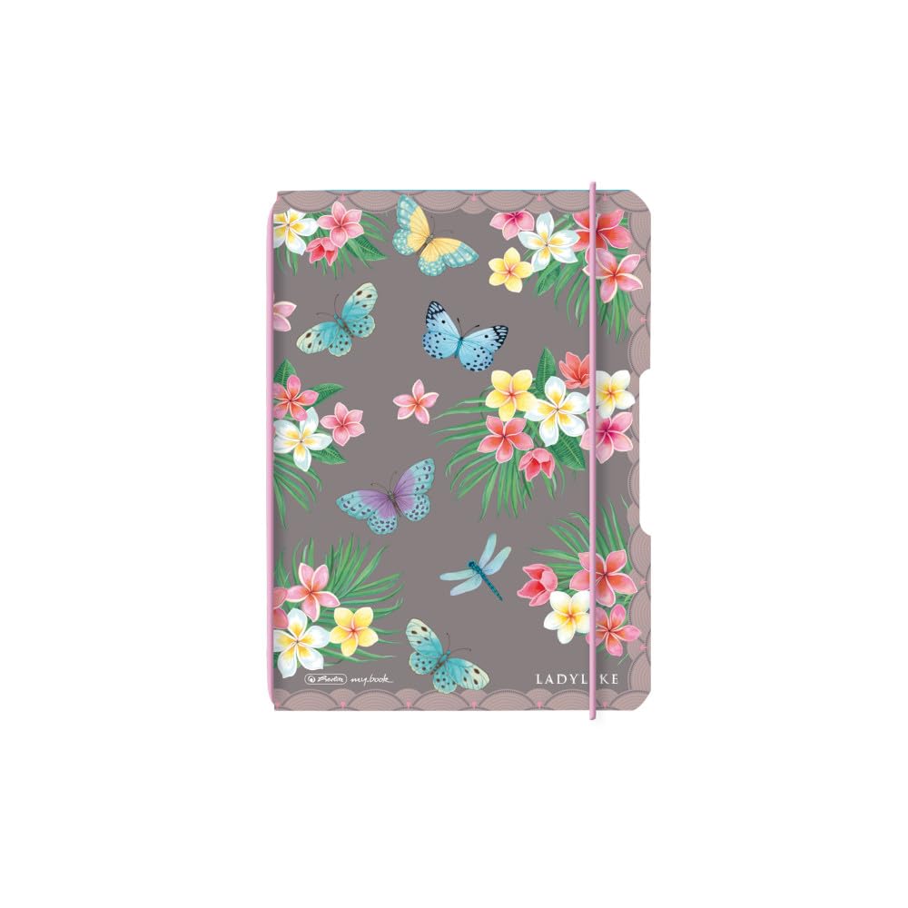 Herlitz Flex Notebook A6 40 Sheets Dotted Ladylike Butterflies Design
