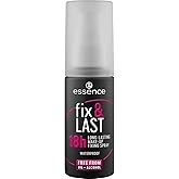 essence Fix &amp; Last 18H Long-Lasting Makeup Fixing Spray, Waterproof | Keeps Makeup Flawless 18 Hours, Lightweight Non-Sticky Mist, Smudge Proof, Vegan &amp; Cruelty Free, Paraben-Free, Fragrance-Free
