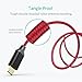 Anker 3ft / 0.9m Nylon Braided Tangle-Free Micro USB Cable with Gold-Plated Connectors for Android, Samsung, HTC, Nokia, Sony and More (Red)