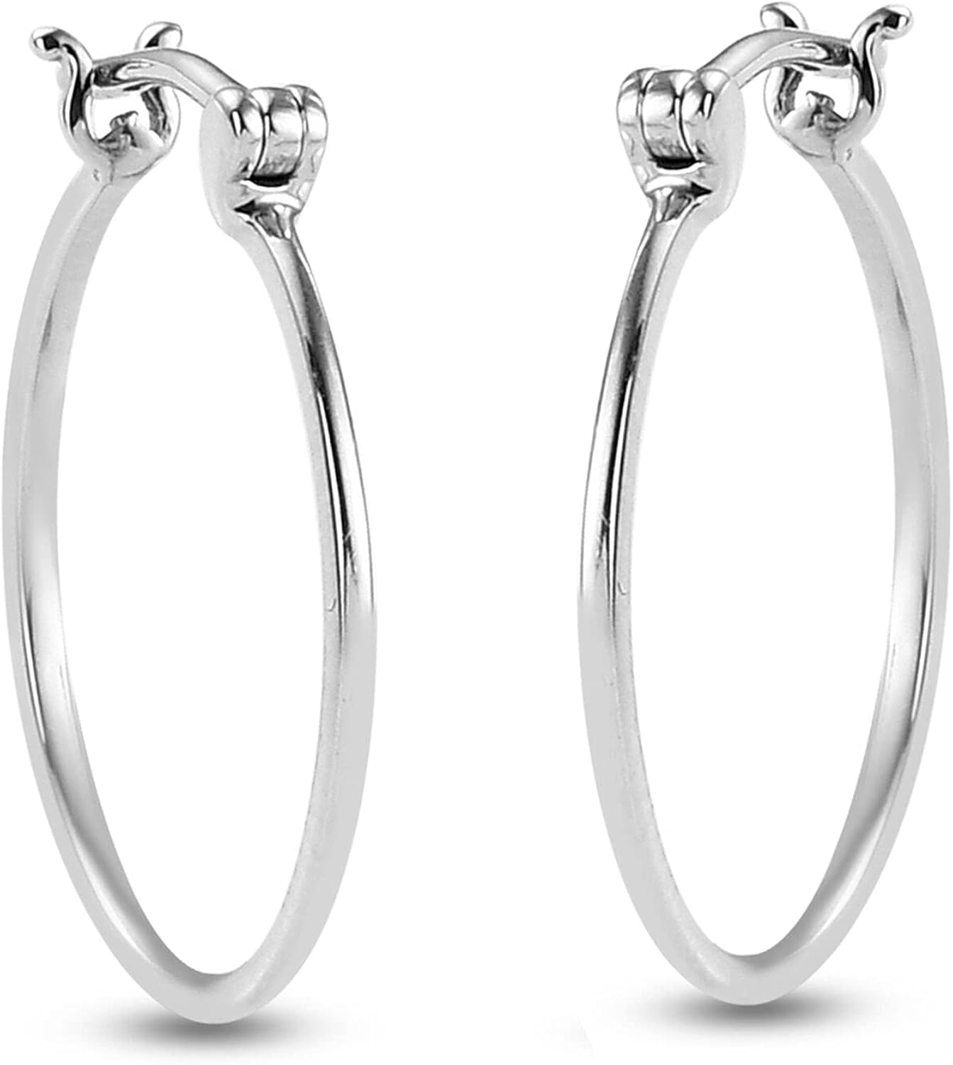 TJC 950 Platinum High Finish Hoop Earrings for Womens Solid Plain Gift for Wife Amazon.co.uk