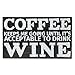 Lawrence Frames 635660 Coffee & Wine Black Wood Box Sign - Coffee & Wine