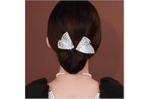 TAKEBERNY Ins Style Elegant Lazy Hair Curler, Crystal Hair Bun Maker, French Twist Hairstyle Bun Hair Accessories