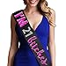 21st Birthday Sash Black - Hot Pink Sparkle with Crystal Rhinestones 