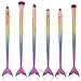 Mermaid Eye Makeup Brushes Set Cinidy 6pcs Eye Brush Cosmetic Brushes Eyeshadow Eyeliner Blending Pencil Makeup Brush Beauty Tools